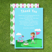 Cartões de agradecimentos de Golfe Par-Tee Chibi B