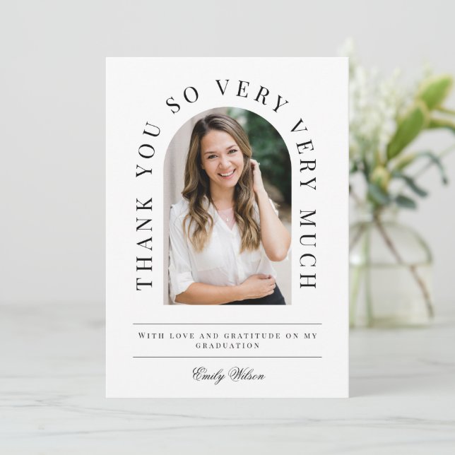 Cartões de agradecimentos de gradação de arco pret (Em pé/Frente)