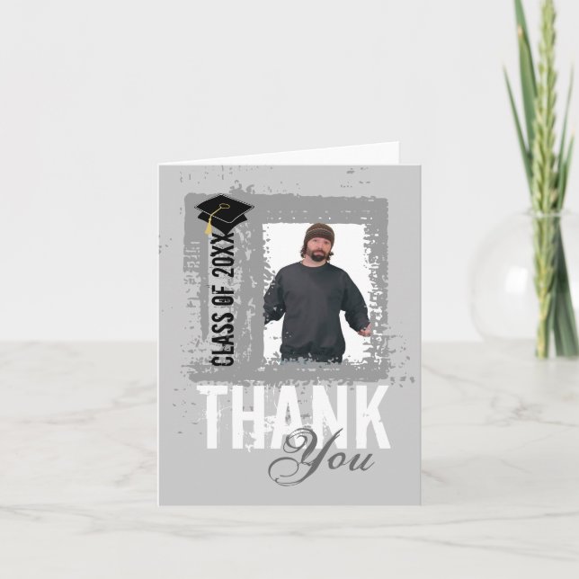 Cartões de agradecimentos de Graduação Adicionar C (Frente)