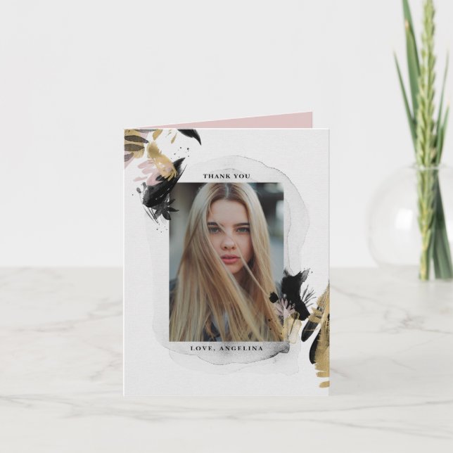 Cartões de agradecimentos de Graduação de Abstrato (Frente)