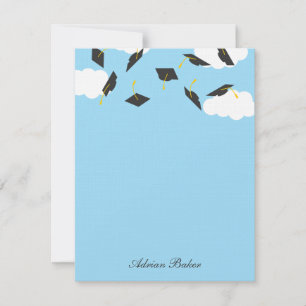 Cartões de agradecimentos de Graduação de Bonés de