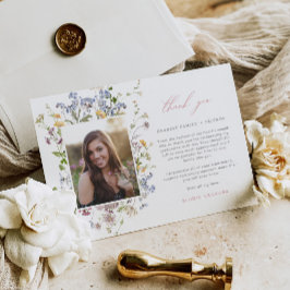 Cartões de agradecimentos de Graduação de Flores S