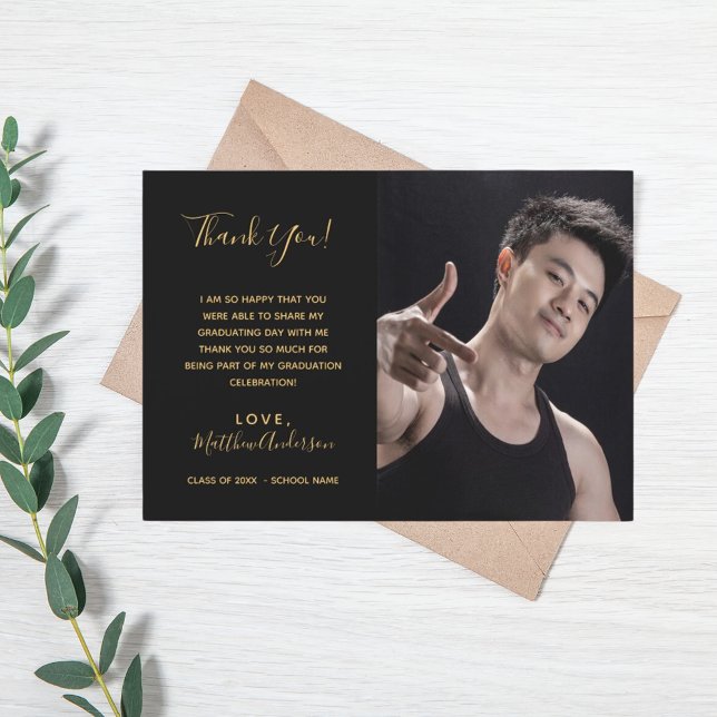 Cartões de agradecimentos de graduação de foto em  (Criador carregado)