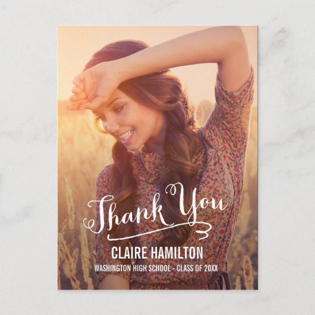 Cartões de agradecimentos de Graduação de Script A (Frente)