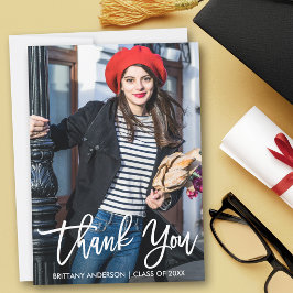 Cartões de agradecimentos de Graduação de Script d