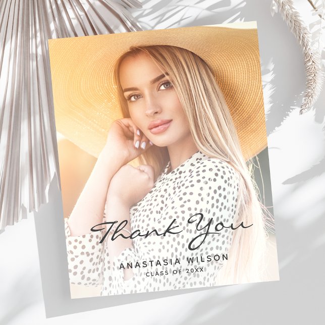 Cartões de agradecimentos de Graduação de Script d (Criador carregado)