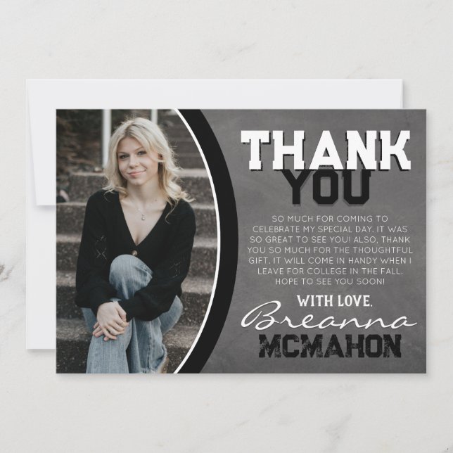 Cartões de agradecimentos de Graduação do Quadro P (Frente)