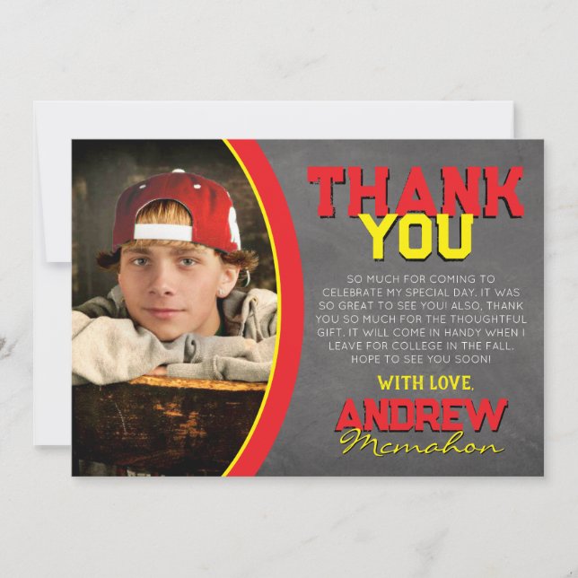 Cartões de agradecimentos de Graduação do Quadro V (Frente)