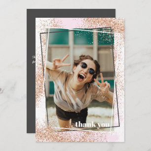 Cartões de agradecimentos de Graduação Dourada Ele