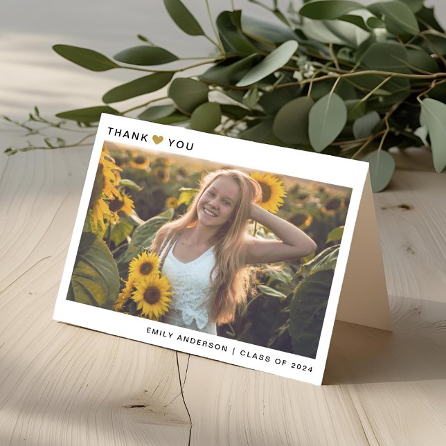 Cartões de agradecimentos de Graduação Dourada Mod (Criador carregado)