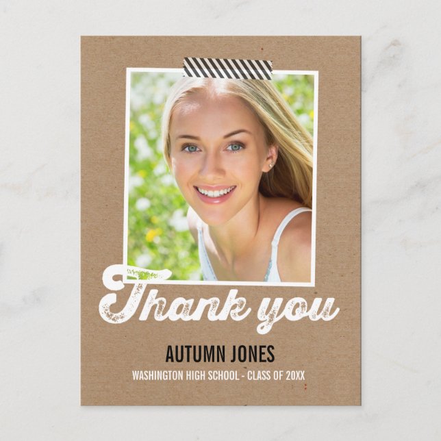 Cartões de agradecimentos de Graduação em Fita (Frente)