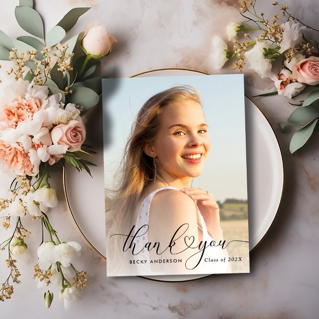 cartões de agradecimentos de graduação em letras n (Criador carregado)