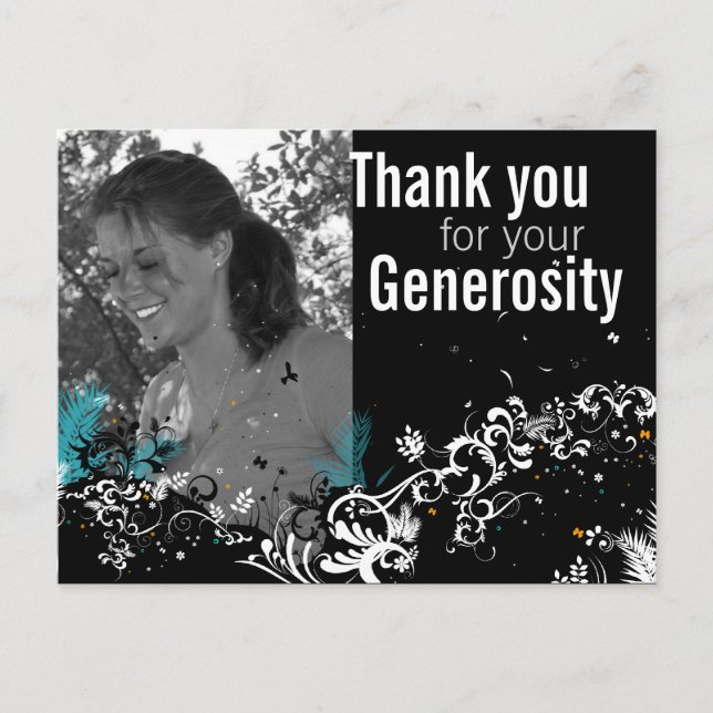 Cartões de agradecimentos de graduação personaliza (Frente)