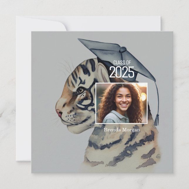 Cartões de agradecimentos de Graduação Único com F (Frente)