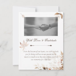 Cartões de agradecimentos de Gratidão do Casamento