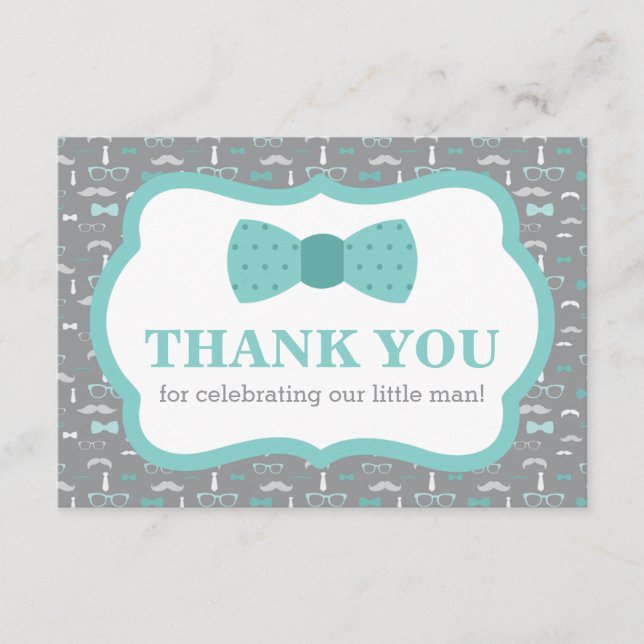 Cartões de agradecimentos De Homem Pequeno, Torre  (Frente)