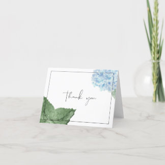 Cartões de agradecimentos de Hydrangea azul
