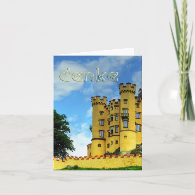 Cartões de agradecimentos de idioma alemão (Frente)