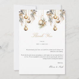 Cartões de agradecimentos de inverno Floral de Nat