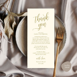 Cartões de agradecimentos de Janto de Casamento Cl