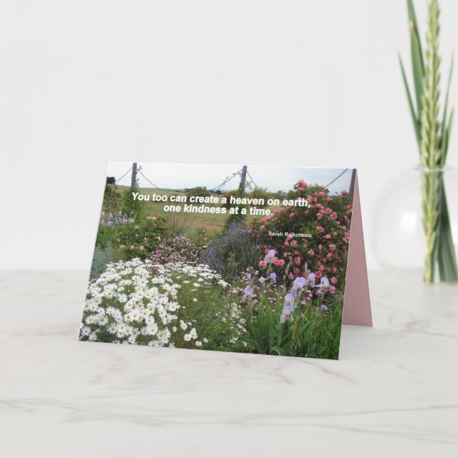 Cartões de agradecimentos De Jardim De Bondade Da  (Frente)