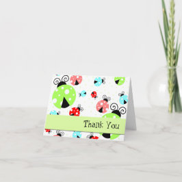 Cartões de agradecimentos de Ladybugs bonito