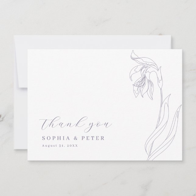 Cartões de agradecimentos de Lavanda (Frente)