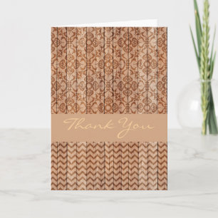 Cartões de agradecimentos de madeira cinzelados