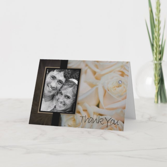 cartões de agradecimentos de marfim (Frente)