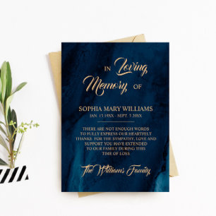 Cartões de agradecimentos de Memória de Simpatia A