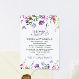 Cartões de agradecimentos de Memória de Simpatia d