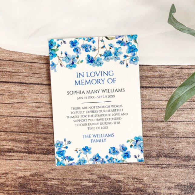 Cartões de agradecimentos de Memória de Simpatia d (Criador carregado)