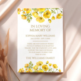 Cartões de agradecimentos de Memória de Simpatia d