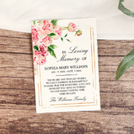 Cartões de agradecimentos de Memória de Simpatia F