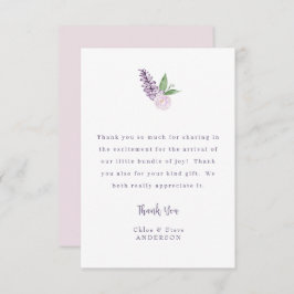 Cartões de agradecimentos de Mensagem Floral Rosa