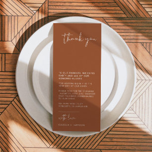 CARTÕES DE AGRADECIMENTOS de Mesa de Casamento Neg