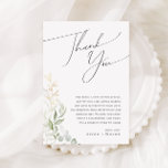 Cartões de agradecimentos de Mesa de Recepção Verd<br><div class="desc">Entra num mundo encantado com o nosso cartões de agradecimentos de mesa de acolhida cinzenta, perfeito para o seu casamento de primavera botânico. Adorado com eucalipto verde sábio e sotaque dourado, este cartões de agradecimentos expele elegância e moderna timidez. Imaginem passear por um jardim de verão mágico, rodeado pelos sons...</div>