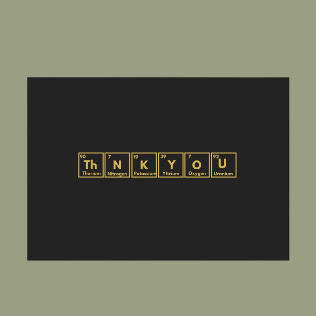 Cartões de agradecimentos de mesa periódica (Criador carregado)