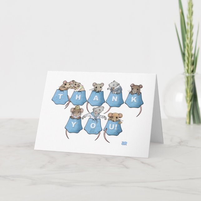 Cartões de agradecimentos de Mice Pocket (Frente)