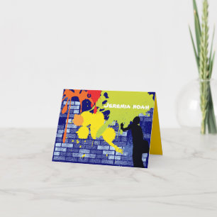 Cartões de agradecimentos de Mitzvah do bastão d