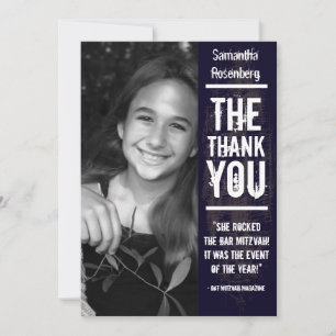 Cartões de agradecimentos de Mitzvah do bastão d