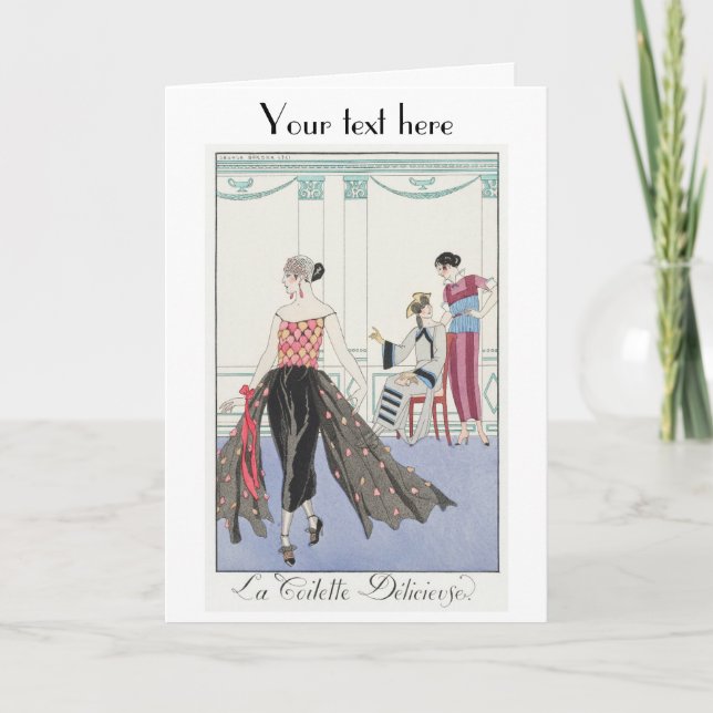 Cartões de agradecimentos de moda George Barbier A (Frente)