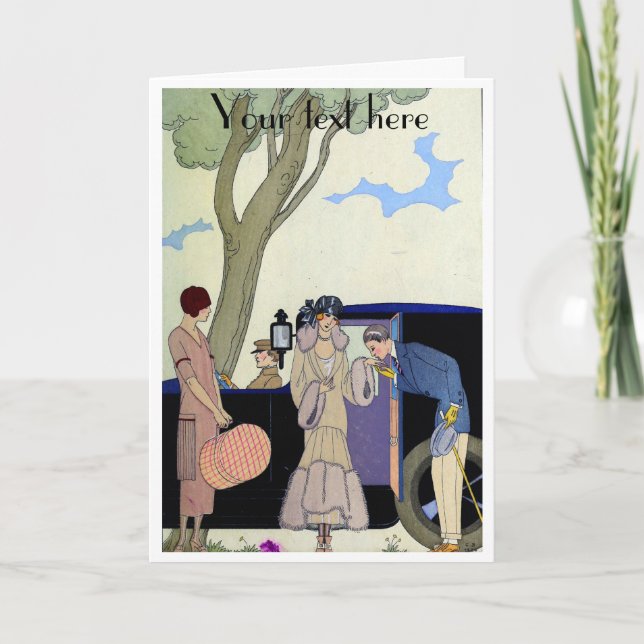 Cartões de agradecimentos de moda George Barbier A (Frente)