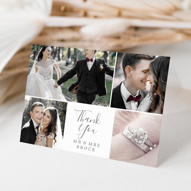 Cartões de agradecimentos de modelo de foto do Sil (Criador carregado)