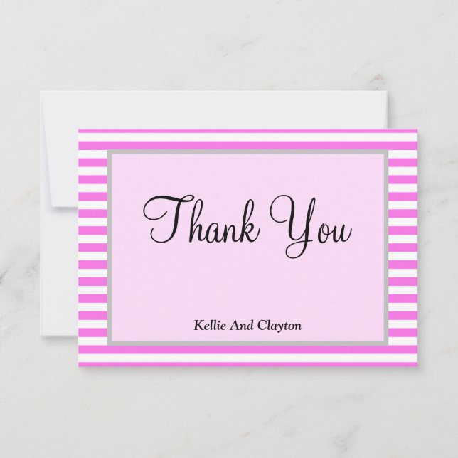 Cartões de agradecimentos de moldagem com tiras br (Frente)