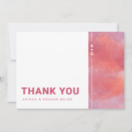 Cartões de agradecimentos de Monograma Moderno