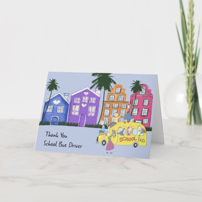 Cartões de agradecimentos de Motorista de Ônibus E (Frente)