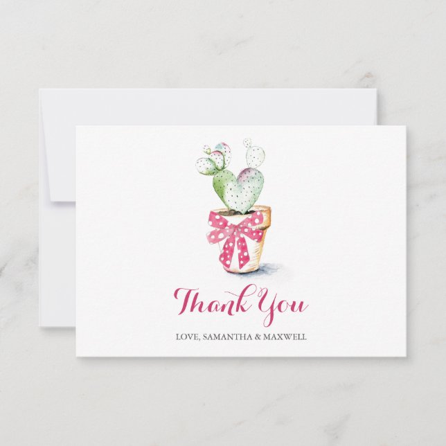 Cartões de agradecimentos de Namorados de Aquarela (Frente)