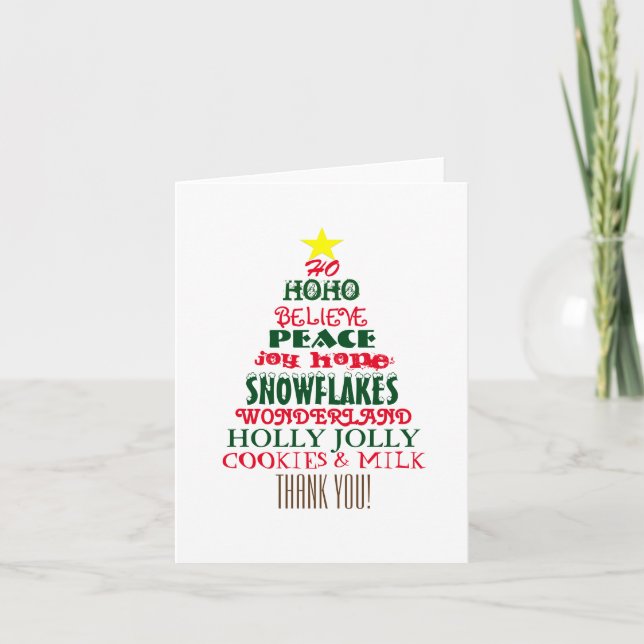 Cartões de agradecimentos de Natal (Frente)