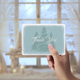Cartões de agradecimentos de Natal Blue Spruce